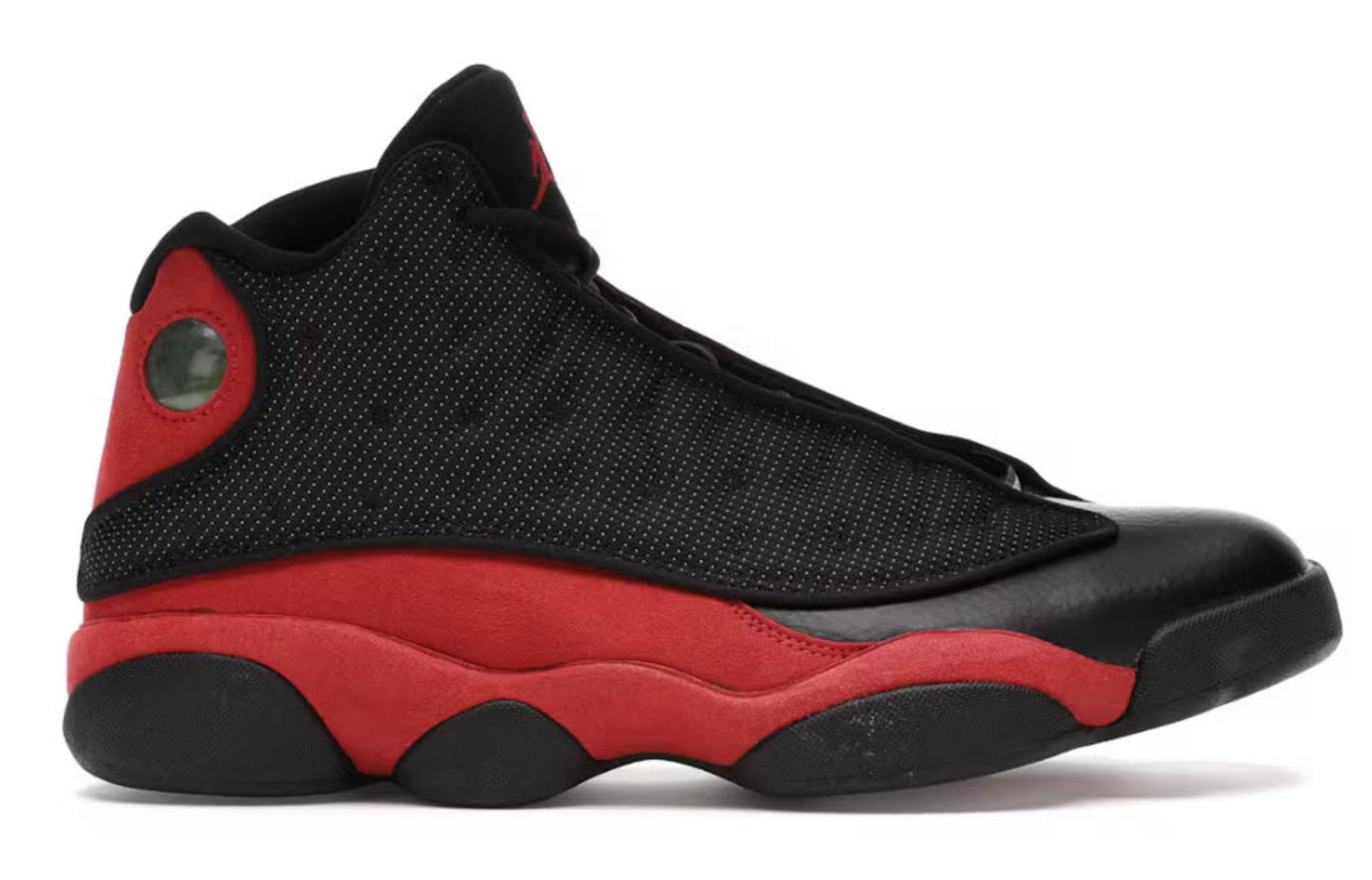 Jordan 13 Retro Bred (2017) Bottom yellowing due to age.