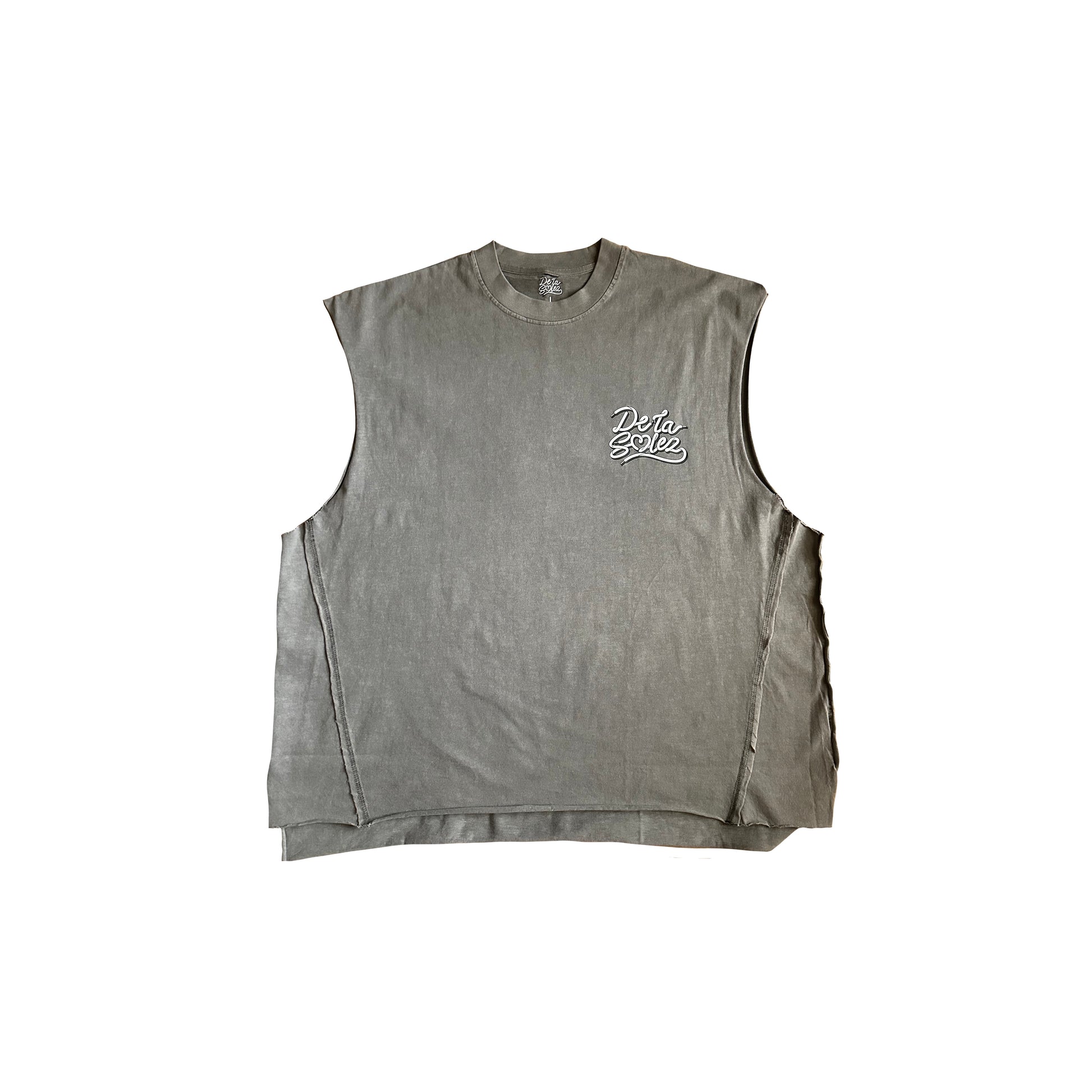 (MADE TO ORDER) Charcoal Logo Sleeveless Tee