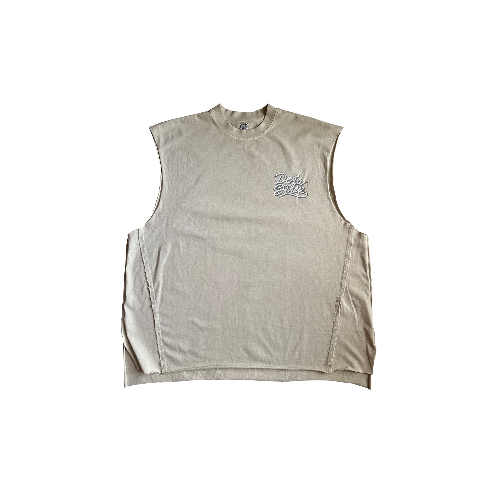 (MADE TO ORDER) Tan Logo Sleeveless Tee